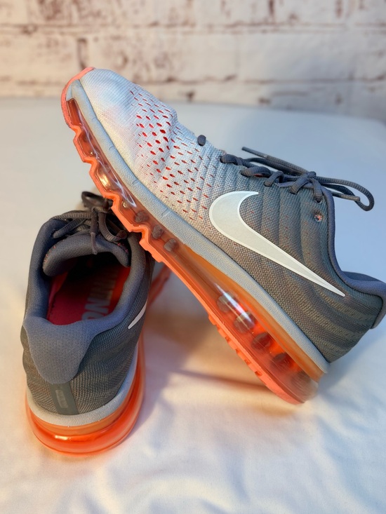 Nike Gray and Orange Air Max Running Shoes main image 8